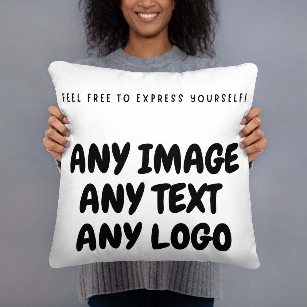 Personalise It Pillow Add Your Own Text Image Custom Logo Basi GADesignz