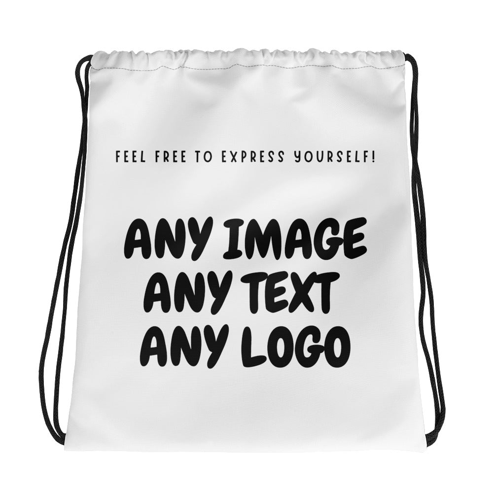 Personalise It | Drawstring Bag | Add Your Own Text, Image, Custom Logo | Custom Design Your Drawstring bag