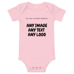 Personalise It | Baby Onesie | Add Your Own Text, Image | Custom Design Your Cute Baby Onesie | Short Sleeve One Piece