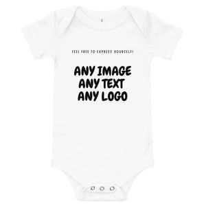 Personalise It | Baby Onesie | Add Your Own Text, Image | Custom Design Your Cute Baby Onesie | Short Sleeve One Piece