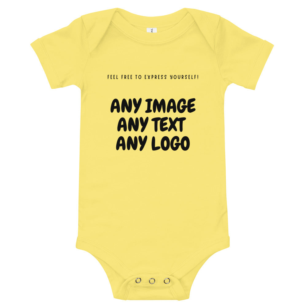 Personalise It | Baby Onesie | Add Your Own Text, Image | Custom Design Your Cute Baby Onesie | Short Sleeve One Piece