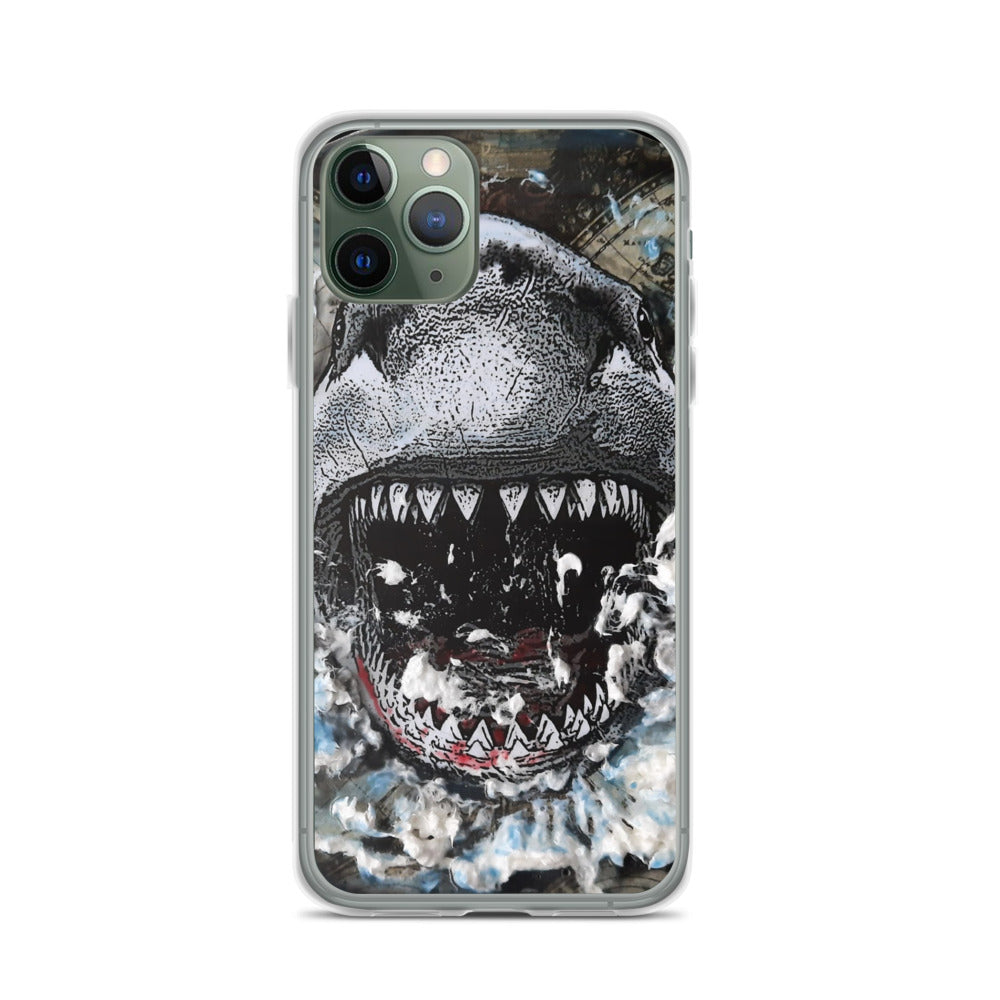 Shark Attack | iPhone Case | Handmade Artwork
