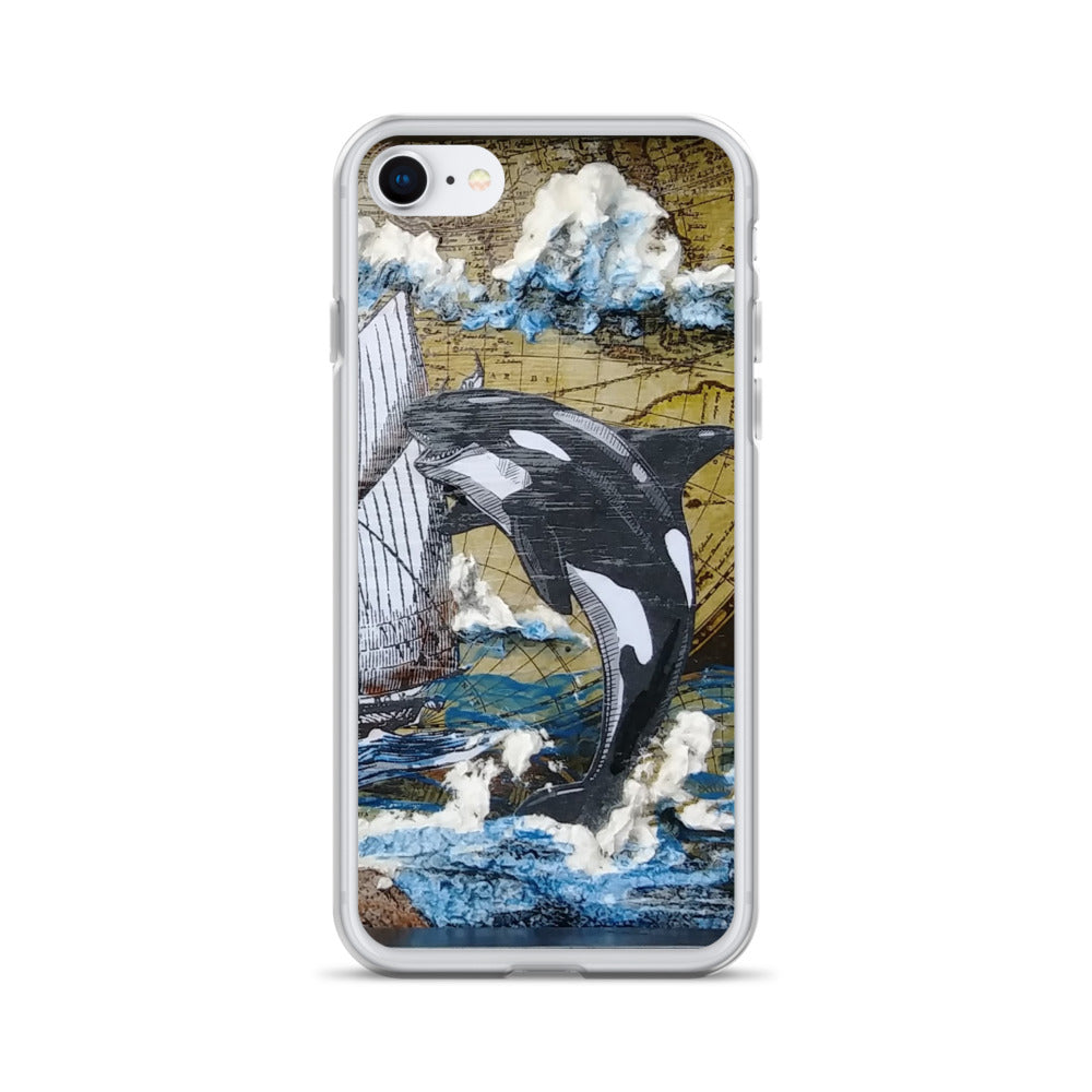 Orca & Schooner | iPhone Case | Handmade Artwork