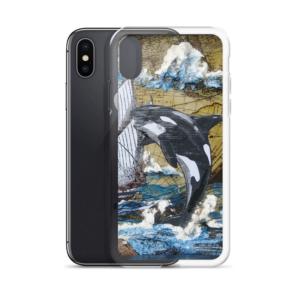 Orca & Schooner | iPhone Case | Handmade Artwork