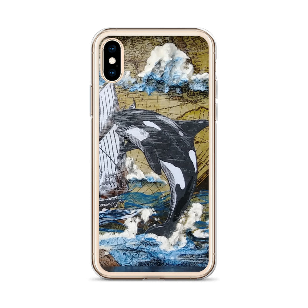 Orca & Schooner | iPhone Case | Handmade Artwork