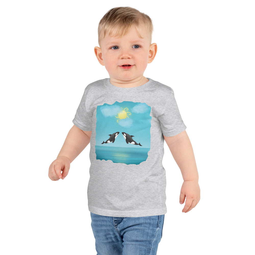 Kissing Orcas | Unisex | Kids T-shirt