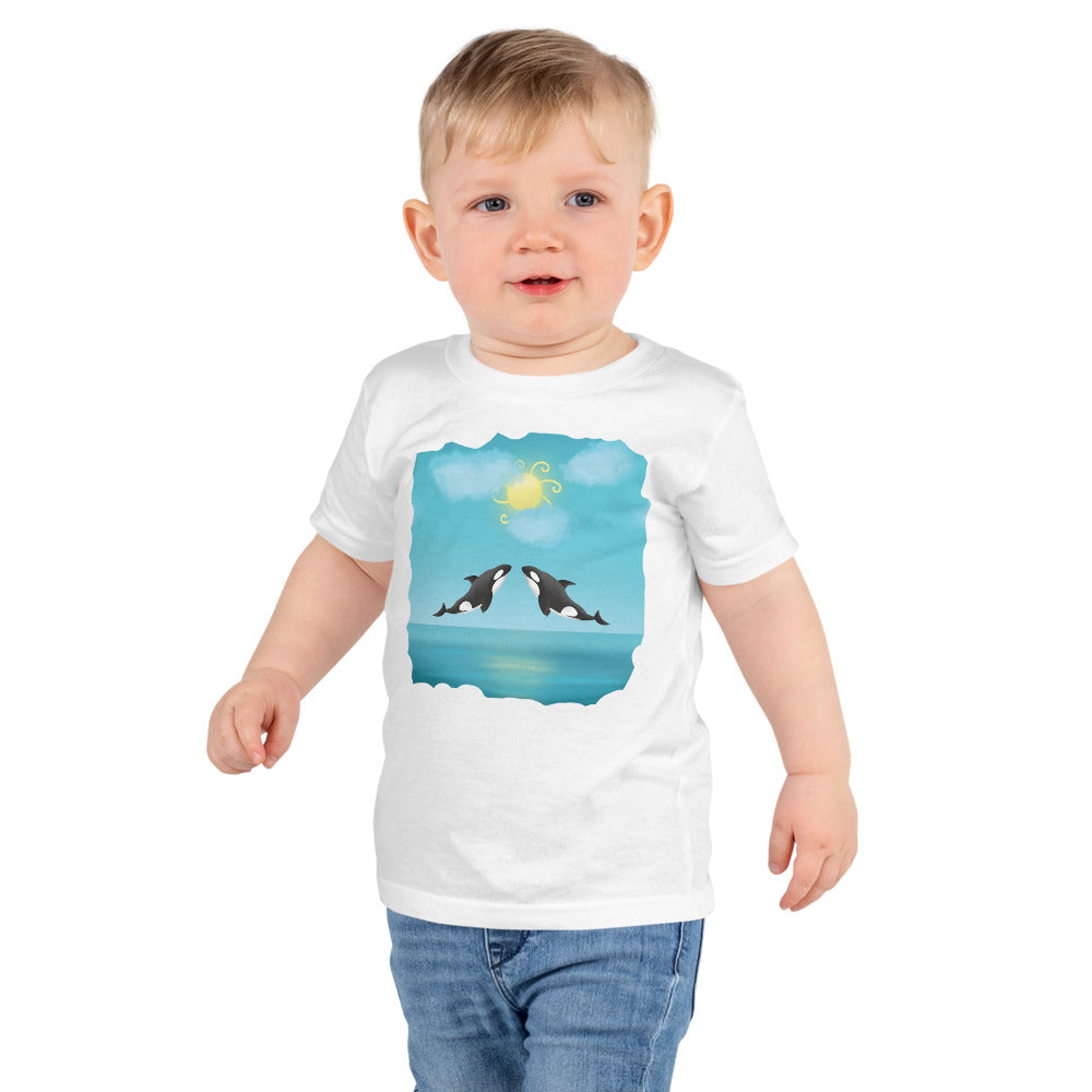 Kissing Orcas | Unisex | Kids T-shirt