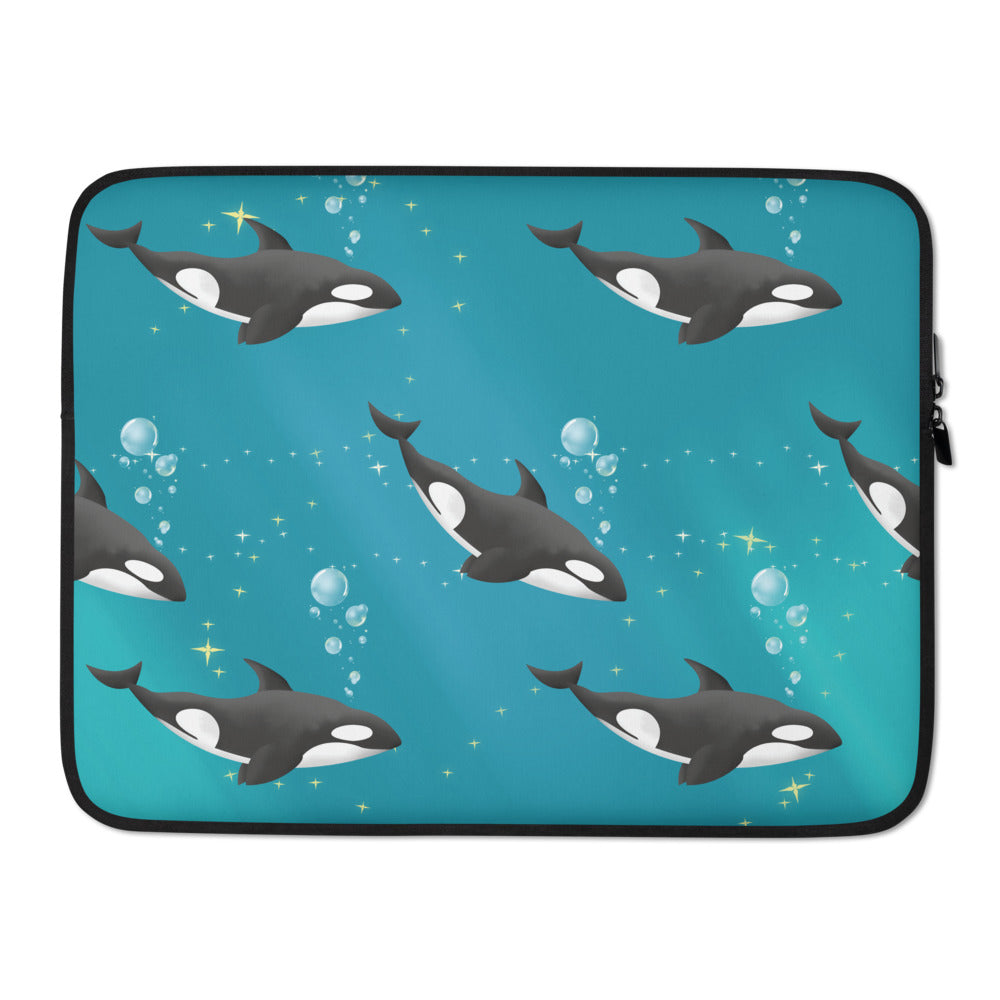 Diving Orcas Laptop Sleeve