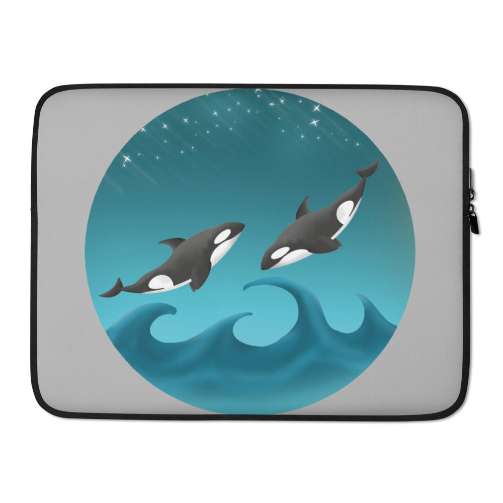 Flying Orcas Laptop Sleeve
