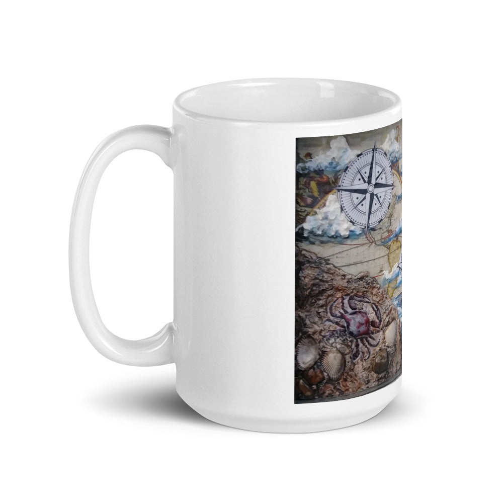 Crab & Brig | Mug | Handmade Artwork