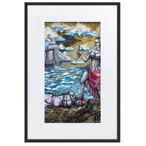 Knotty Pirate | Matte Framed Poster | Handmade Artwork