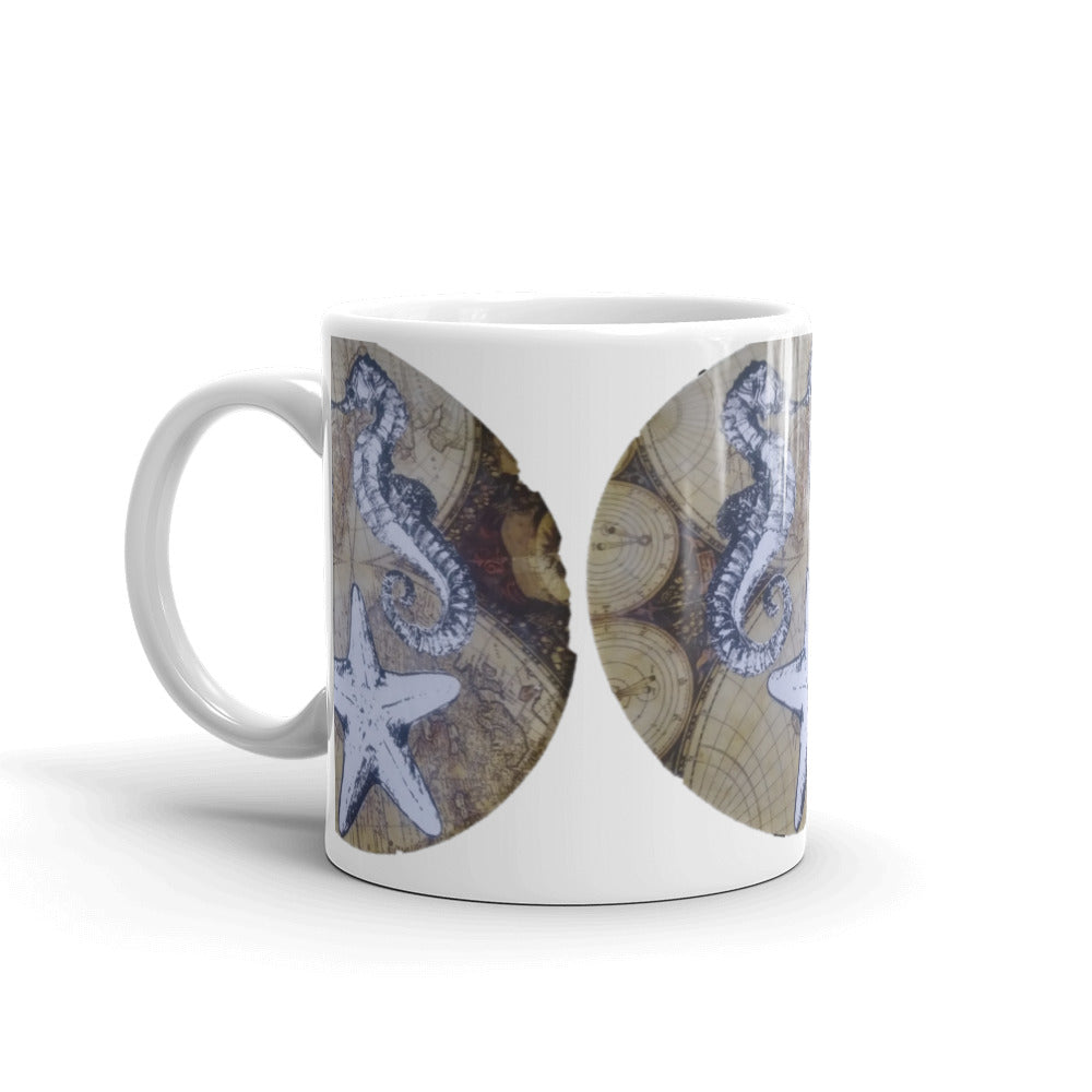 Kissing Seahorses | Mug | Handmade Artwork