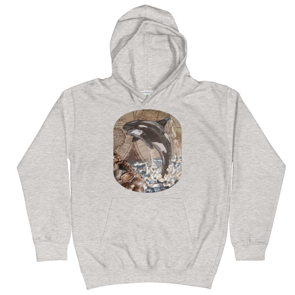 Orca | Kids Unisex Hoodie | Handmade Artwork