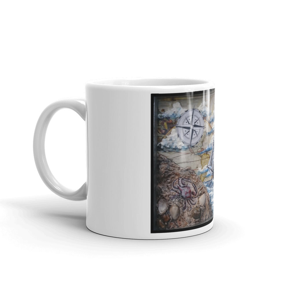 Crab & Brig | Mug | Handmade Artwork