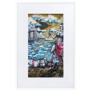 Knotty Pirate | Matte Framed Poster | Handmade Artwork