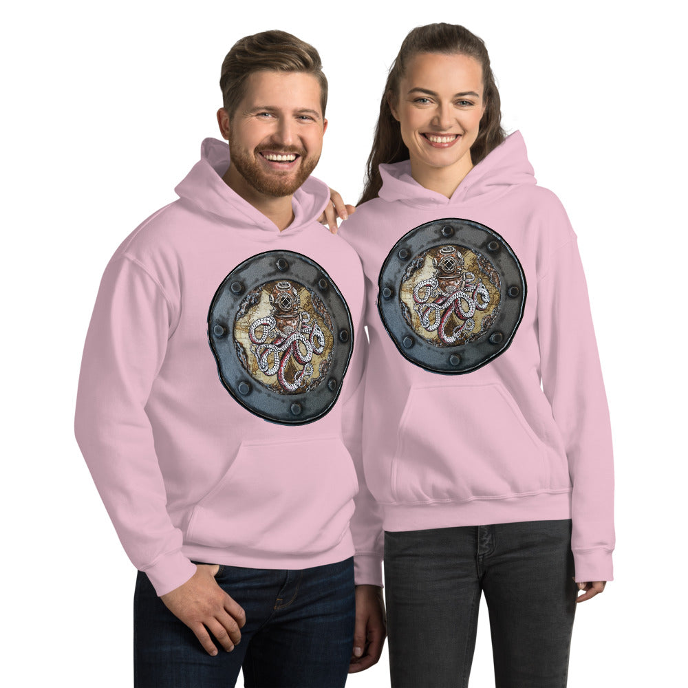 Octo-Diver | Unisex Hoodie | Handmade Artwork