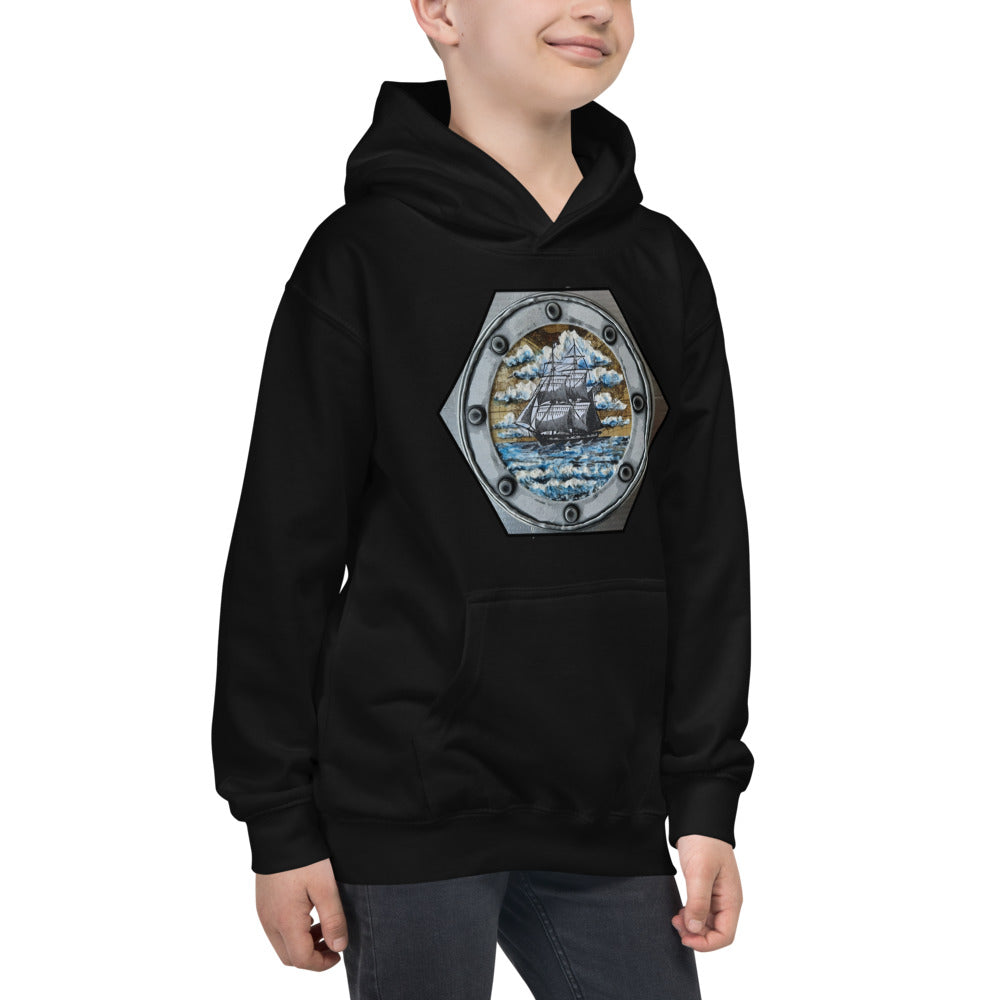 Brigantine | Kids Unisex Hoodie | Handmade Artwork