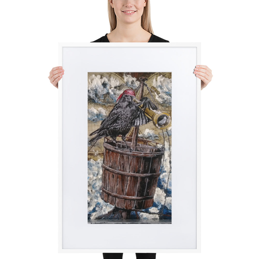 Crow's Nest | Matte Framed Poster | Handmade Artwork