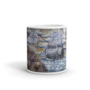 Crab & Brig | Mug | Handmade Artwork