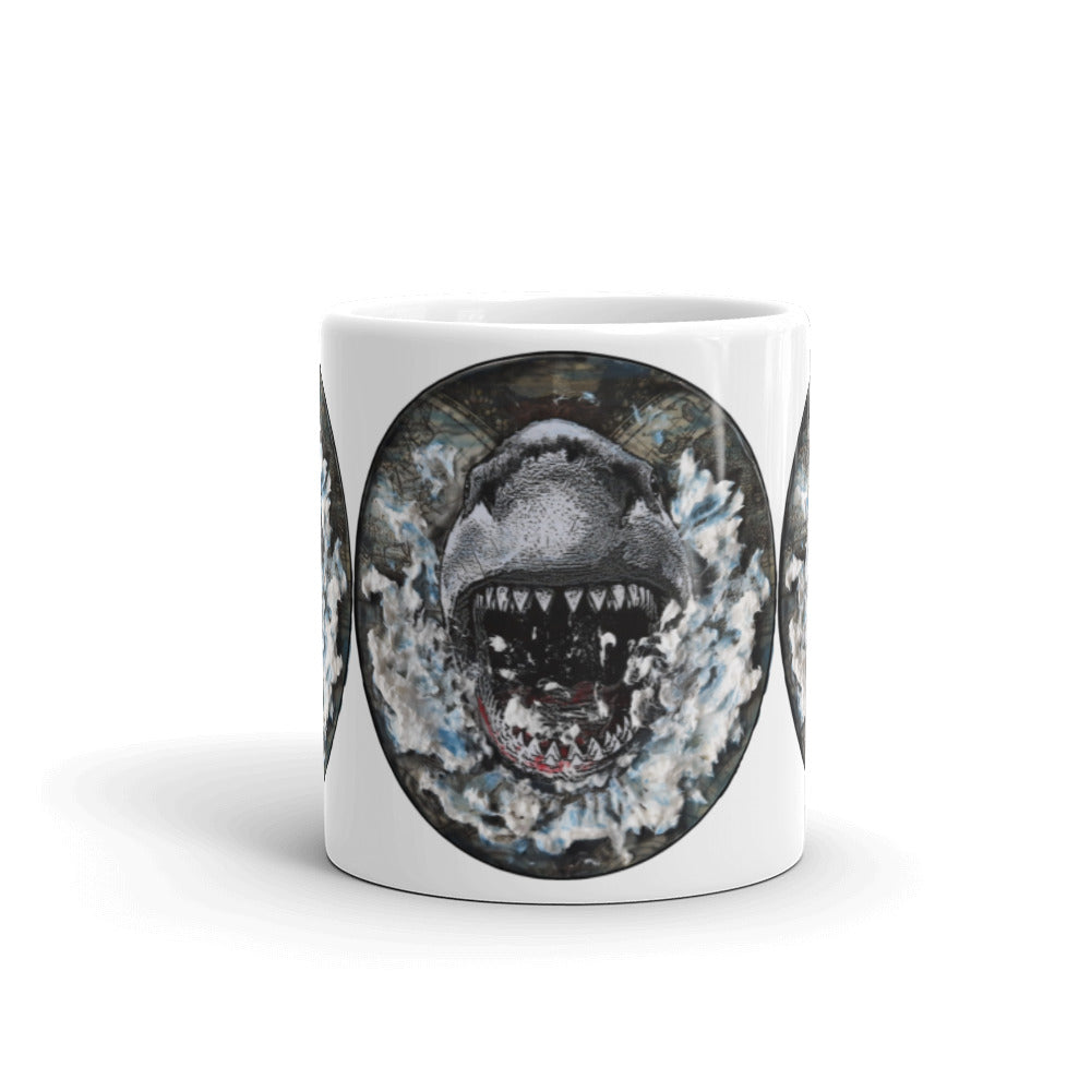 Shark Attack | Mug | Handmade Artwork