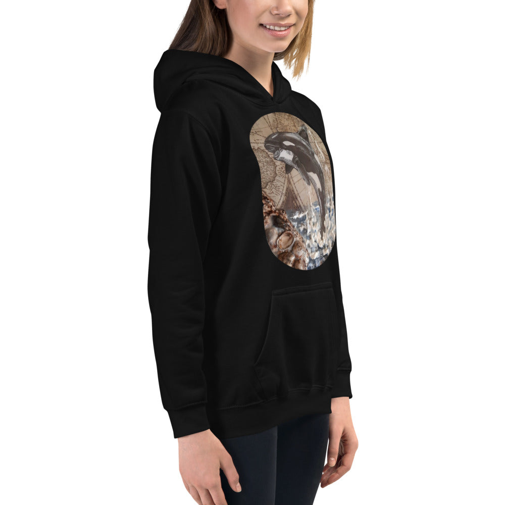 Orca | Kids Unisex Hoodie | Handmade Artwork