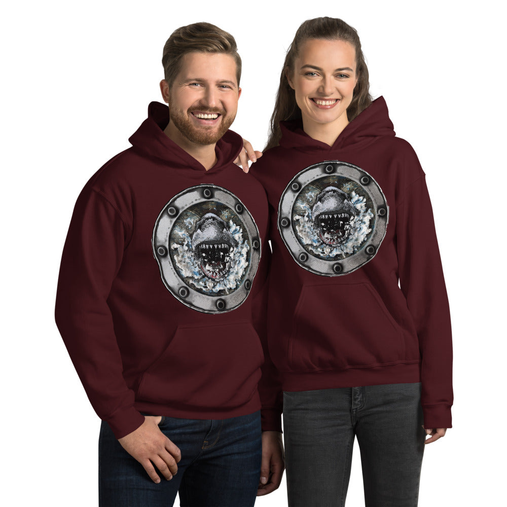 Shark Attack | Unisex Hoodie | Handmade Artwork