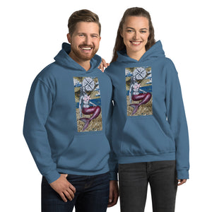 Mermaid & Compass | Unisex Hoodie | Handmade Artwork