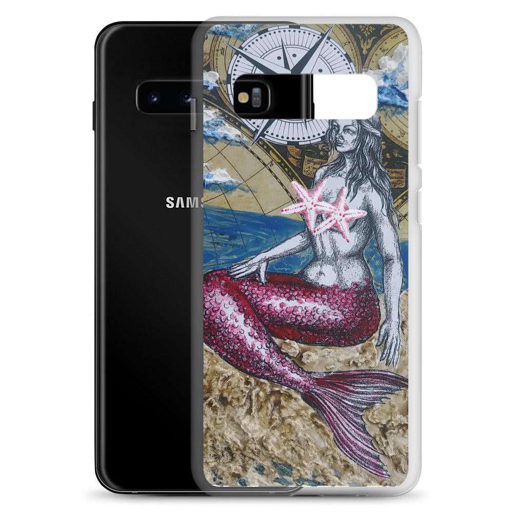 Mermaid & Compass | Samsung Case | Handmade Artwork