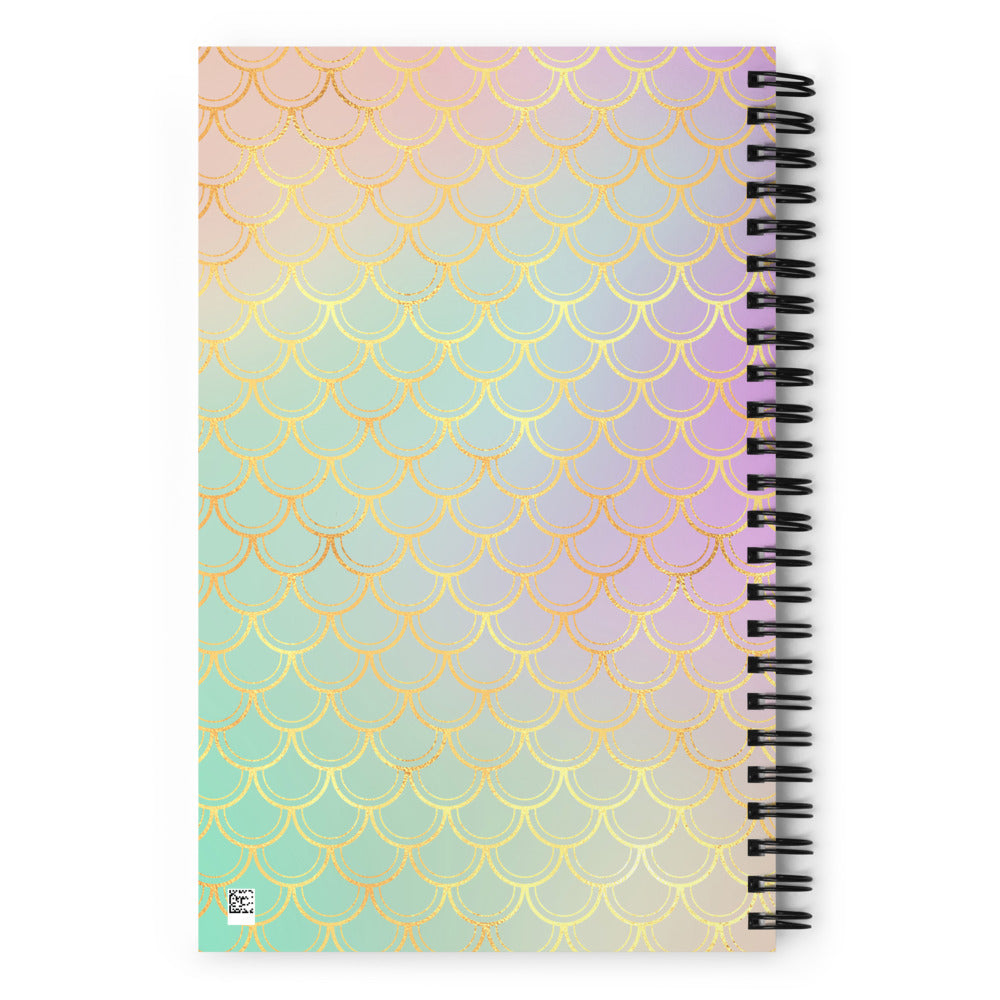 Rainbow Mermaid Scales Spiral notebook