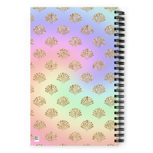 Rainbow Mermaid Shells Spiral notebook