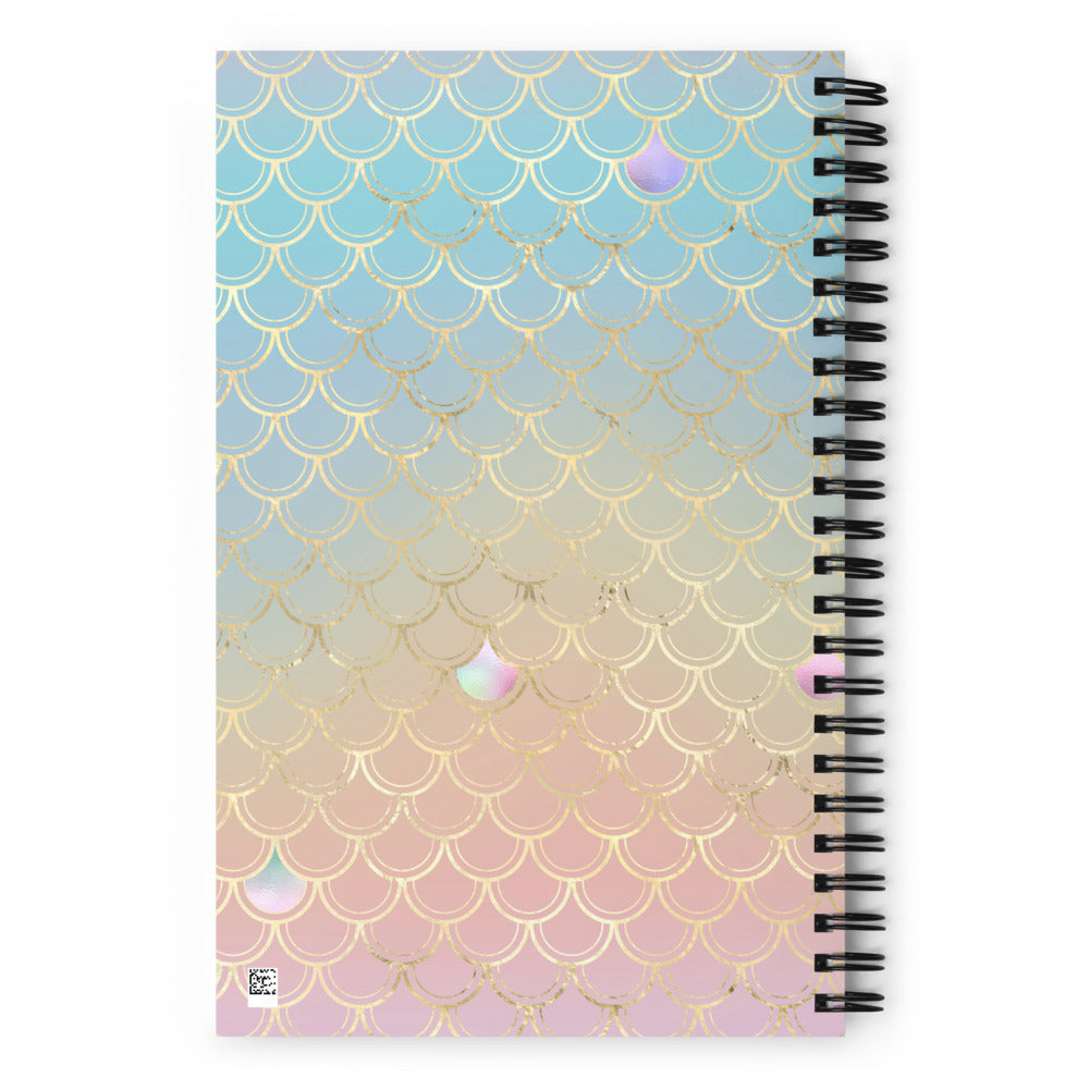 Rainbow Mermaid Scales Spiral notebook