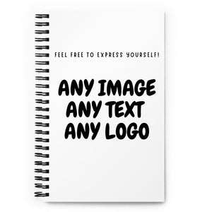 Personalise It | Notebook | Add Your Own Text, Image, Custom Logo | Custom Design Spiral Notebook
