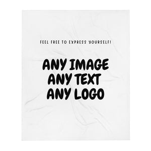 Personalise It | Throw Blanket | Add Your Own Text, Image | Custom Design Your Throw Blanket