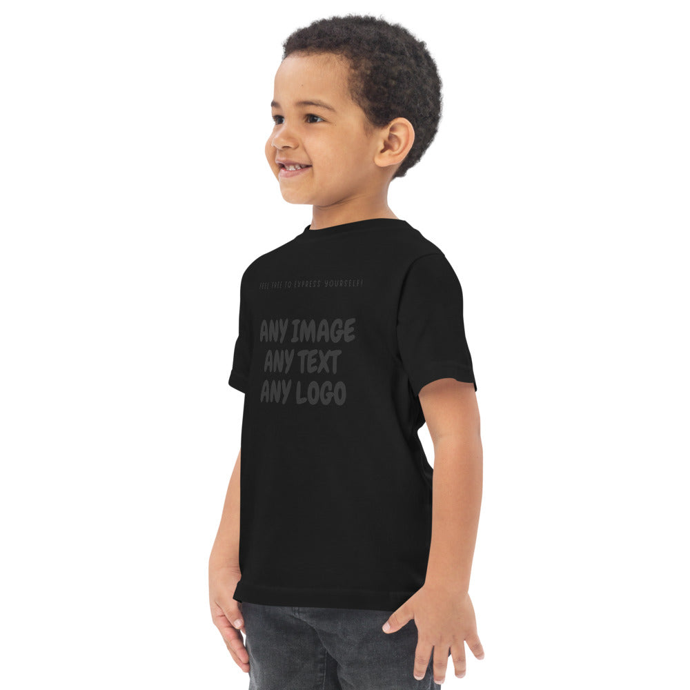 Personalise It | Toddler T-Shirt | Add Your Own Text, Image | Your Idea & Design | Toddler Jersey T-shirt | Short-Sleeve