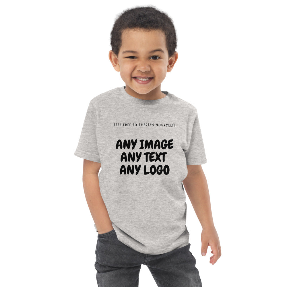 Personalise It | Toddler T-Shirt | Add Your Own Text, Image | Your Idea & Design | Toddler Jersey T-shirt | Short-Sleeve