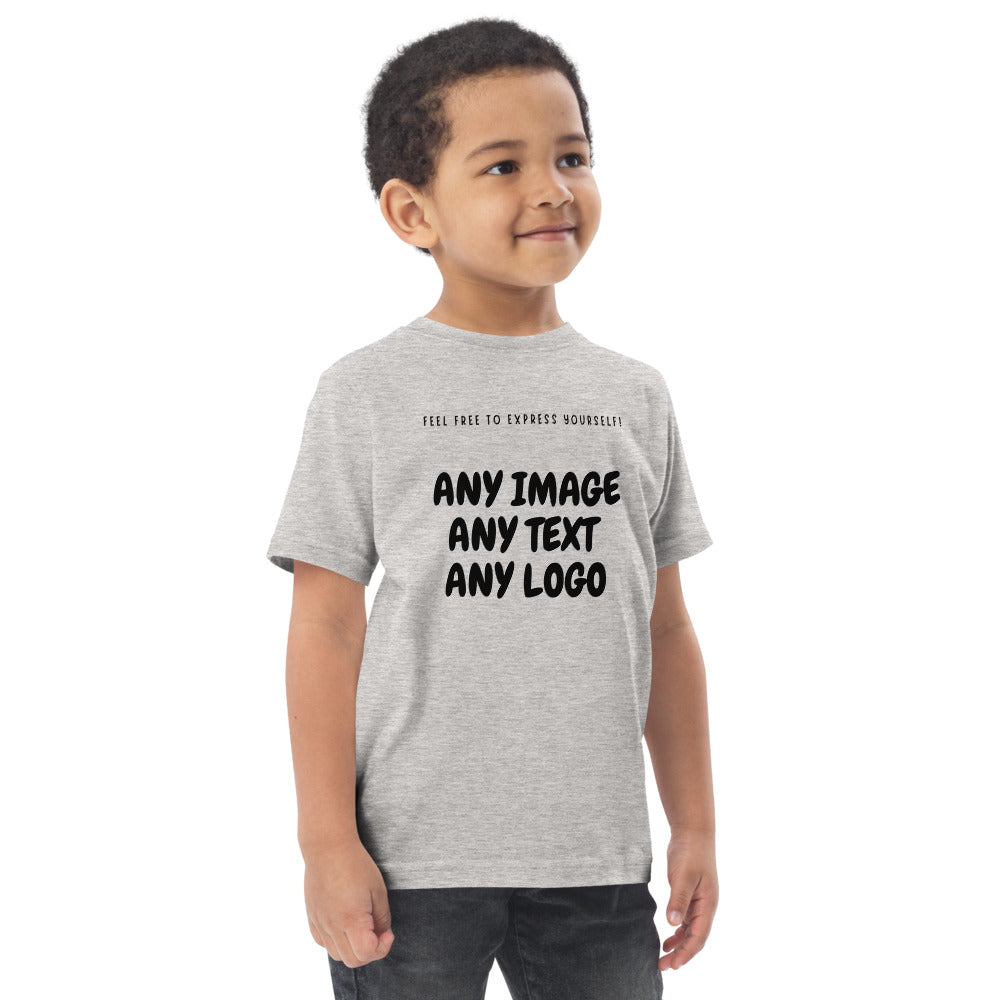 Personalise It | Toddler T-Shirt | Add Your Own Text, Image | Your Idea & Design | Toddler Jersey T-shirt | Short-Sleeve