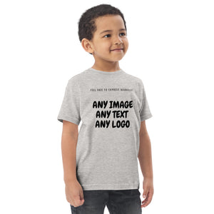 Personalise It | Toddler T-Shirt | Add Your Own Text, Image | Your Idea & Design | Toddler Jersey T-shirt | Short-Sleeve