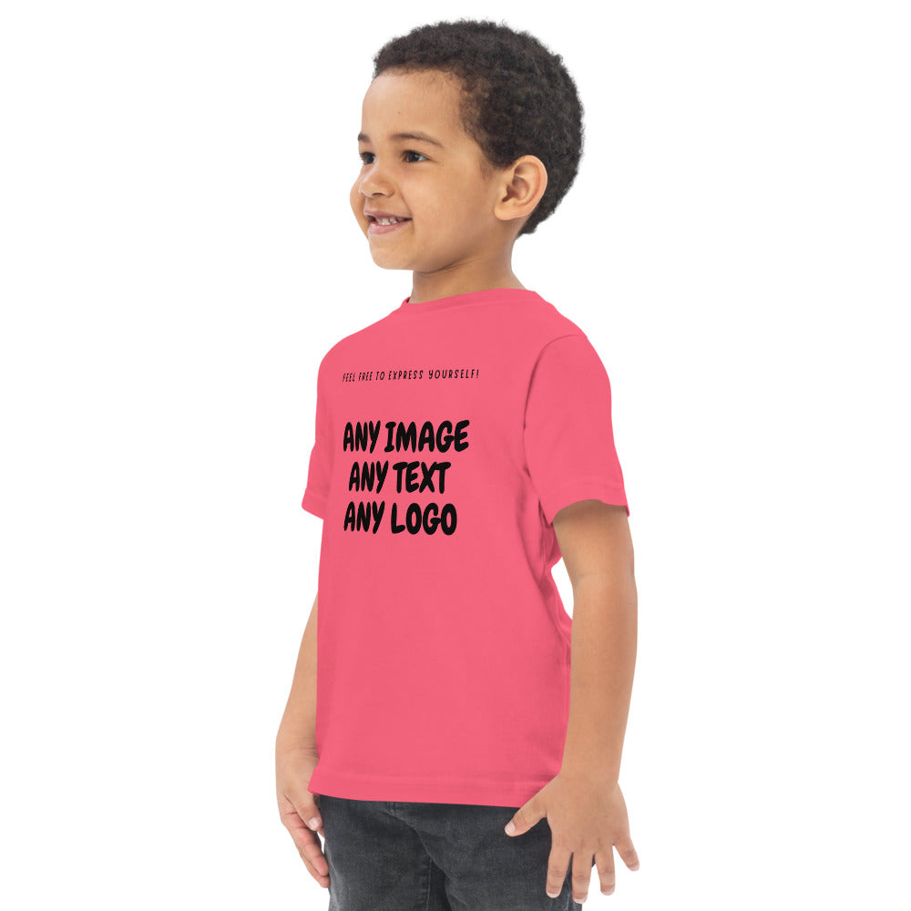 Personalise It | Toddler T-Shirt | Add Your Own Text, Image | Your Idea & Design | Toddler Jersey T-shirt | Short-Sleeve