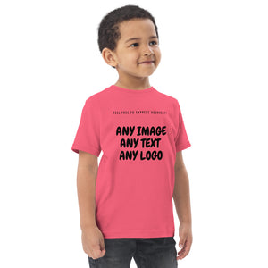 Personalise It | Toddler T-Shirt | Add Your Own Text, Image | Your Idea & Design | Toddler Jersey T-shirt | Short-Sleeve