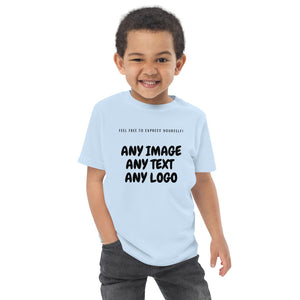 Personalise It | Toddler T-Shirt | Add Your Own Text, Image | Your Idea & Design | Toddler Jersey T-shirt | Short-Sleeve