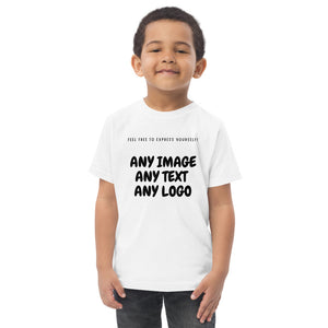 Personalise It | Toddler T-Shirt | Add Your Own Text, Image | Your Idea & Design | Toddler Jersey T-shirt | Short-Sleeve