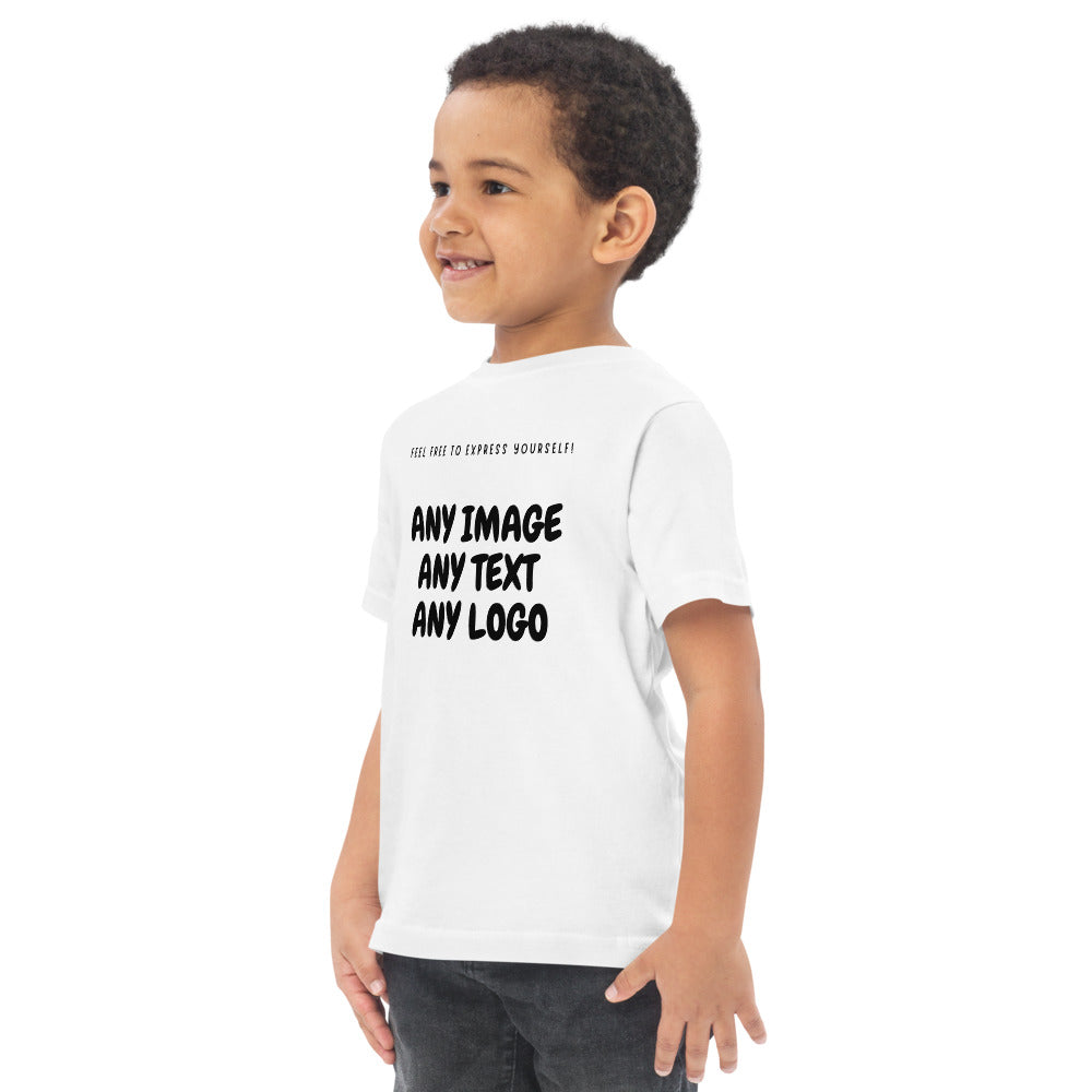 Personalise It | Toddler T-Shirt | Add Your Own Text, Image | Your Idea & Design | Toddler Jersey T-shirt | Short-Sleeve