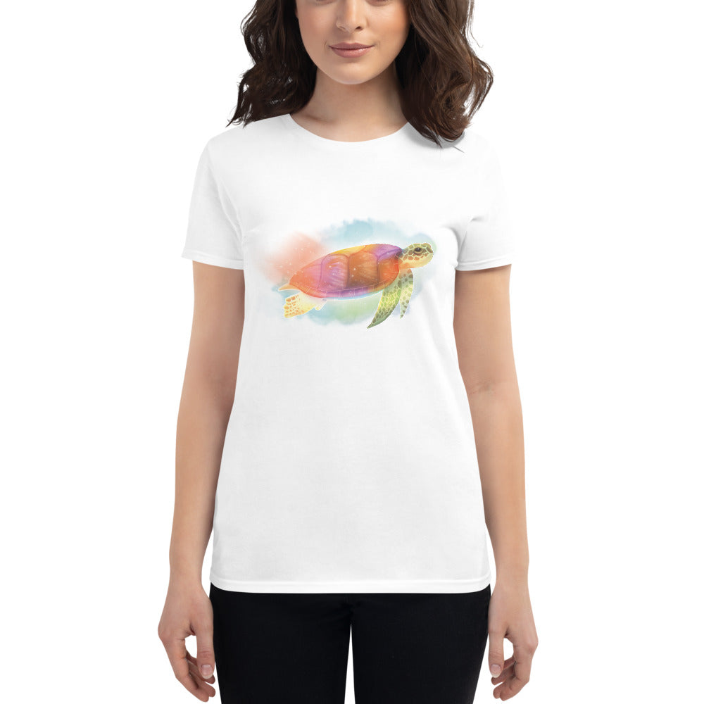 Rainbow Sea Turtle Women's T-shirt