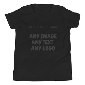 Personalise It | T-Shirt | Short-Sleeve | Add Your Own Text, Image | Custom Logo | Custom Design Your T-Shirt | Youth Short Sleeve